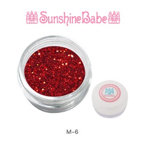 Sunshine Babe 글리터 파우더 4g M-6 레드