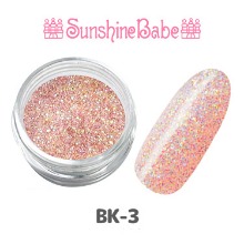 Sunshine Babe 글리터 파우더 4g BK-3 피치 키스