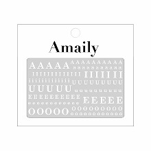 Amaily 네일씰 No.4-11 모음 알파벳 화이트